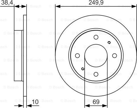 BOSCH 0 986 479 S84 - Гальмівний диск autocars.com.ua