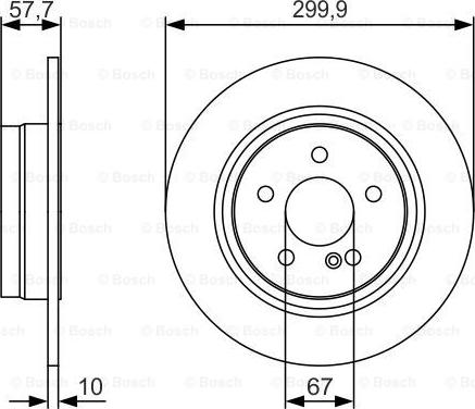 BOSCH 0 986 479 S92 - Тормозной диск avtokuzovplus.com.ua