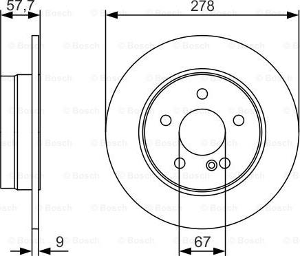 BOSCH 0 986 479 S96 - Гальмівний диск autocars.com.ua