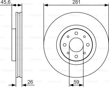 BOSCH 0 986 479 S97 - Тормозной диск avtokuzovplus.com.ua