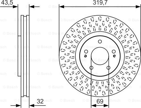 BOSCH 0 986 479 T01 - Гальмівний диск autocars.com.ua