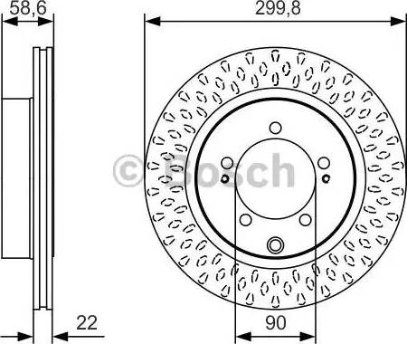 BOSCH 0 986 479 T05 - Гальмівний диск autocars.com.ua