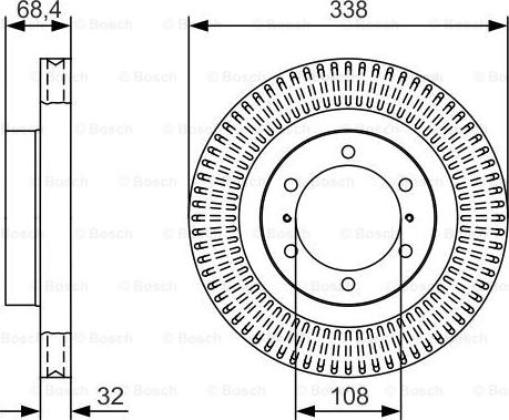 BOSCH 0 986 479 T09 - Тормозной диск avtokuzovplus.com.ua