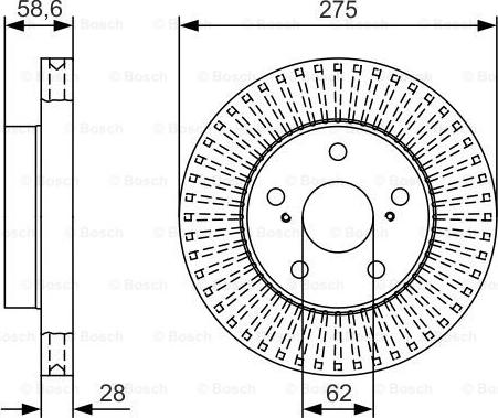 BOSCH 0 986 479 T18 - Тормозной диск autodnr.net