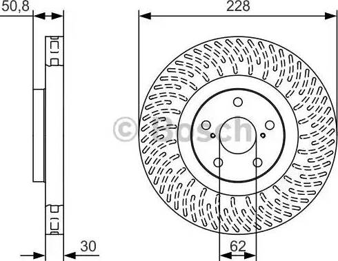 BOSCH 0 986 479 T30 - Тормозной диск avtokuzovplus.com.ua