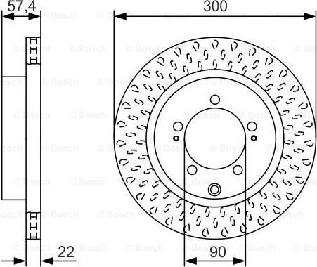 BOSCH 0 986 479 T33 - Гальмівний диск autocars.com.ua