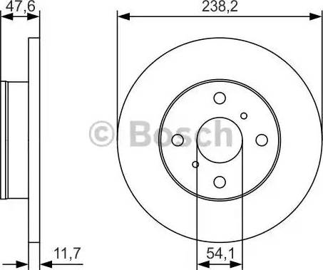 BOSCH 0 986 479 T68 - Гальмівний диск autocars.com.ua