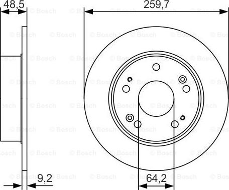 BOSCH 0 986 479 T81 - Гальмівний диск autocars.com.ua