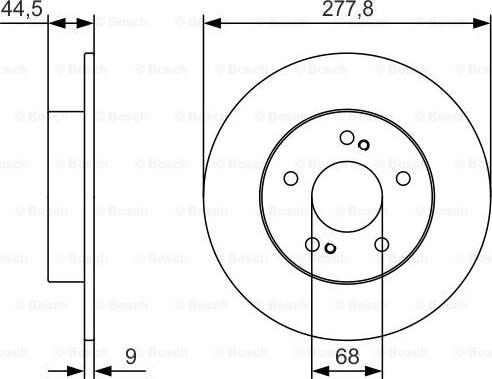 BOSCH 0 986 479 T86 - Тормозной диск avtokuzovplus.com.ua