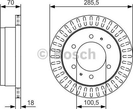 BOSCH 0 986 479 T91 - Тормозной диск avtokuzovplus.com.ua