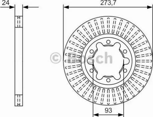 BOSCH 0 986 479 T95 - Гальмівний диск autocars.com.ua