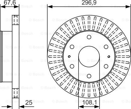 BOSCH 0 986 479 U07 - Гальмівний диск autocars.com.ua