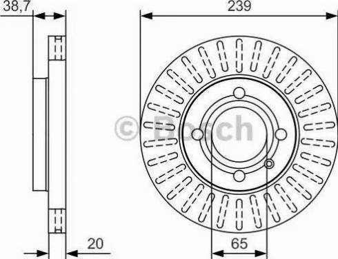 BOSCH 0 986 479 U13 - Гальмівний диск autocars.com.ua