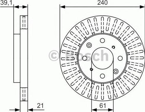 BOSCH 0 986 479 U15 - Тормозной диск avtokuzovplus.com.ua