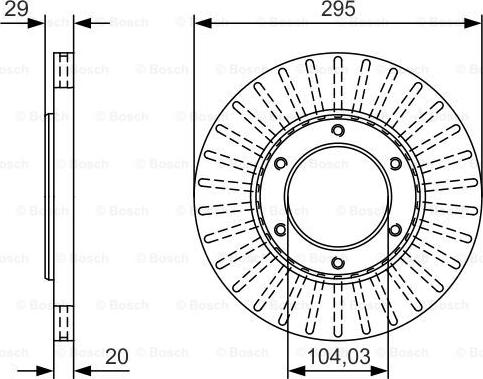 BOSCH 0 986 479 U33 - Тормозной диск avtokuzovplus.com.ua