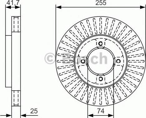 BOSCH 0 986 479 U35 - Гальмівний диск autocars.com.ua