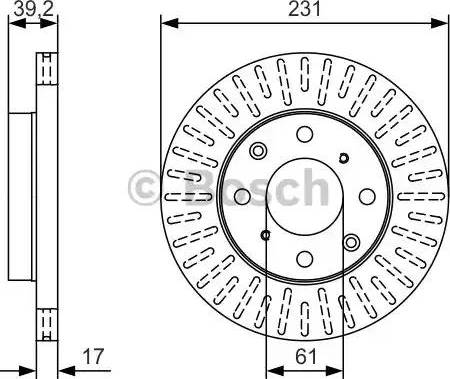 BOSCH 0 986 479 U49 - Гальмівний диск autocars.com.ua