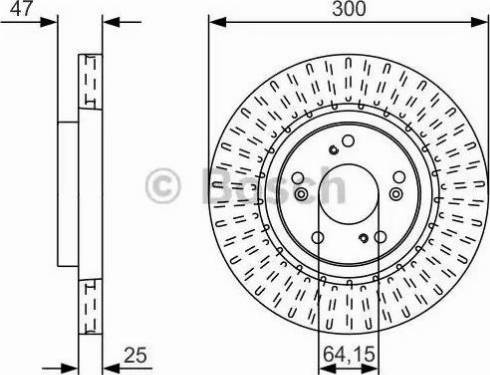 BOSCH 0 986 479 U53 - Тормозной диск avtokuzovplus.com.ua