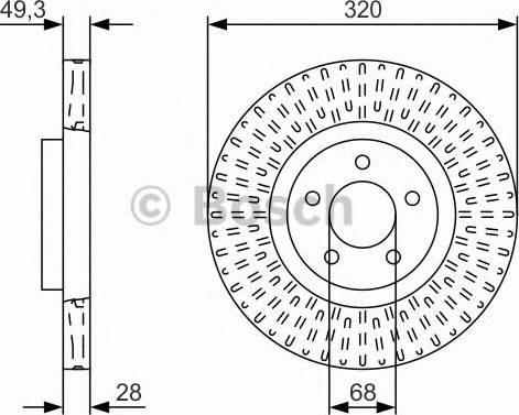 BOSCH 0 986 479 U56 - Гальмівний диск autocars.com.ua