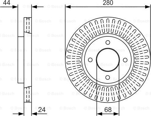 BOSCH 0 986 479 U62 - Тормозной диск avtokuzovplus.com.ua