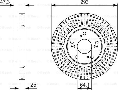 BOSCH 0 986 479 U63 - Гальмівний диск autocars.com.ua