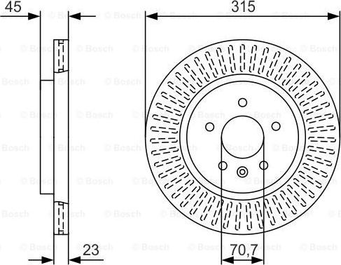 BOSCH 0 986 479 U65 - Гальмівний диск autocars.com.ua