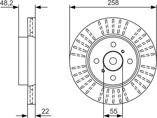 BOSCH 0 986 479 U66 - Тормозной диск avtokuzovplus.com.ua