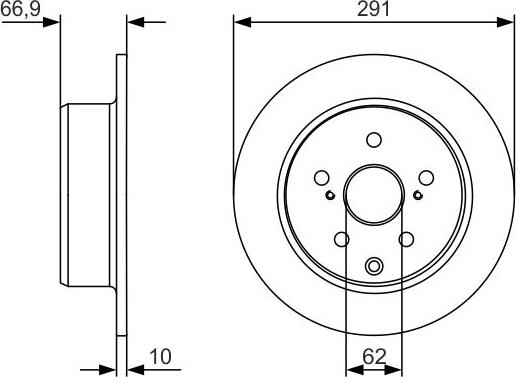 BOSCH 0 986 479 U78 - Тормозной диск avtokuzovplus.com.ua