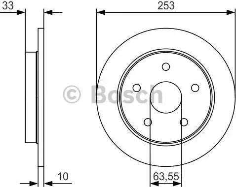 BOSCH 0 986 479 U81 - Тормозной диск avtokuzovplus.com.ua