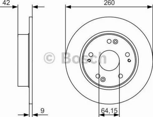 BOSCH 0 986 479 U85 - Гальмівний диск autocars.com.ua