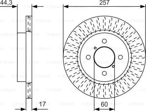 BOSCH 0 986 479 U93 - Гальмівний диск autocars.com.ua