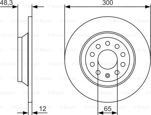 BOSCH 0 986 479 V01 - Гальмівний диск autocars.com.ua