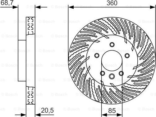 BOSCH 0 986 479 V02 - Гальмівний диск autocars.com.ua