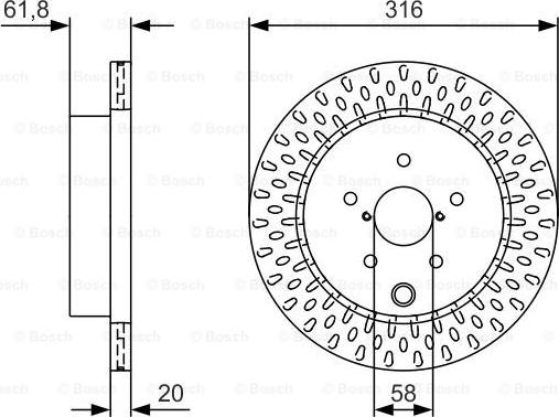 BOSCH 0 986 479 V05 - Тормозной диск avtokuzovplus.com.ua