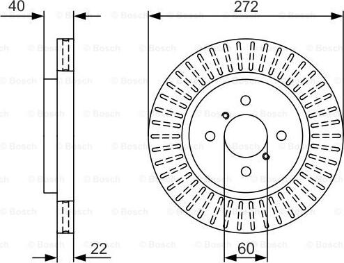 BOSCH 0 986 479 V08 - Гальмівний диск autocars.com.ua