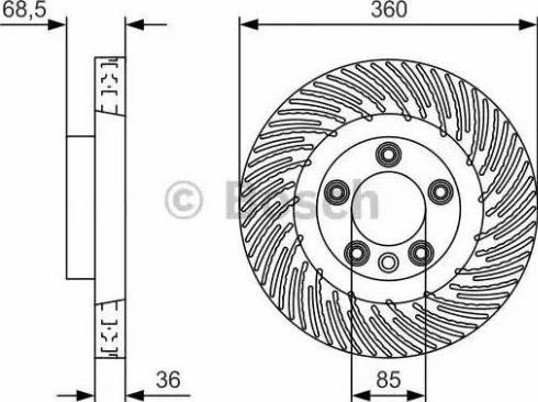 BOSCH 0 986 479 V12 - Тормозной диск avtokuzovplus.com.ua