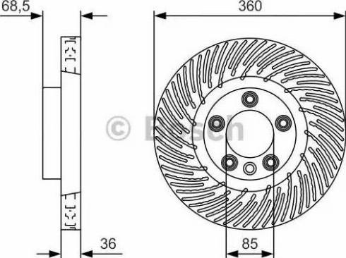 BOSCH 0 986 479 V13 - Тормозной диск avtokuzovplus.com.ua