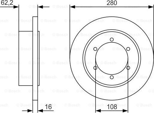 BOSCH 0 986 479 V14 - Гальмівний диск autocars.com.ua