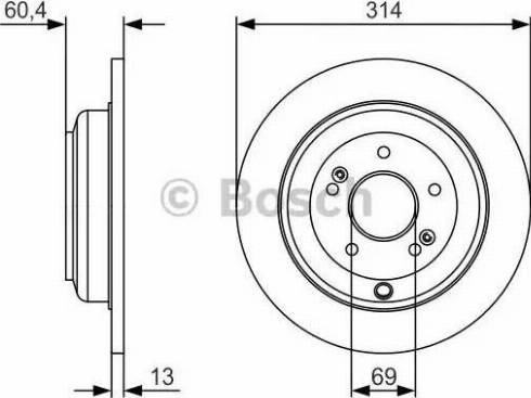 BOSCH 0 986 479 V15 - Гальмівний диск autocars.com.ua