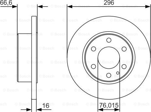 BOSCH 0 986 479 V17 - Тормозной диск avtokuzovplus.com.ua