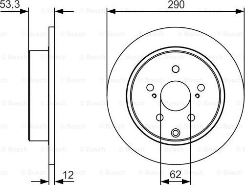 BOSCH 0 986 479 V25 - Гальмівний диск autocars.com.ua