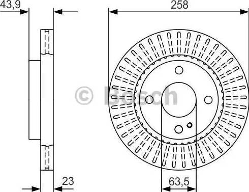 BOSCH 0 986 479 V27 - Гальмівний диск autocars.com.ua