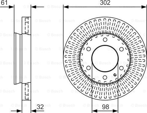 BOSCH 0 986 479 V32 - Тормозной диск avtokuzovplus.com.ua