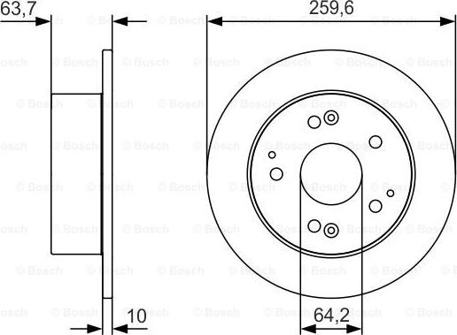 BOSCH 0 986 479 V39 - Тормозной диск avtokuzovplus.com.ua