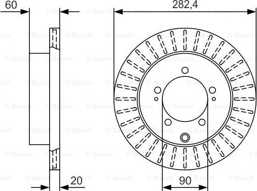 BOSCH 0 986 479 V40 - Гальмівний диск autocars.com.ua