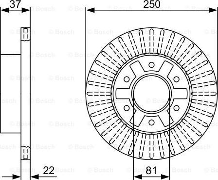 BOSCH 0 986 479 V66 - Гальмівний диск autocars.com.ua