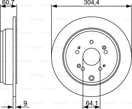 BOSCH 0 986 479 V84 - Гальмівний диск autocars.com.ua