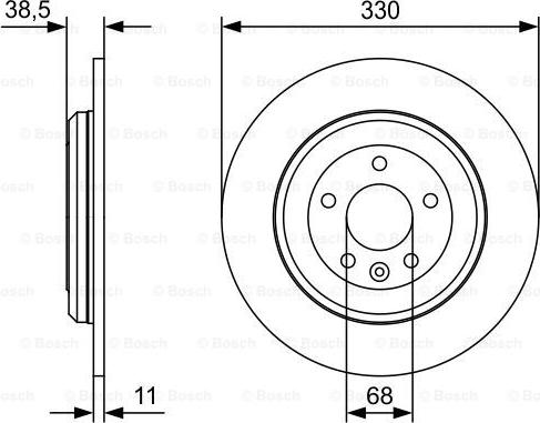 BOSCH 0 986 479 W01 - Тормозной диск avtokuzovplus.com.ua