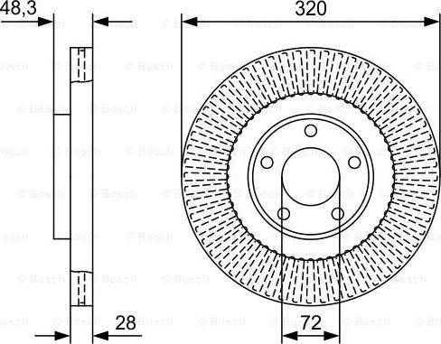 BOSCH 0 986 479 W04 - Гальмівний диск autocars.com.ua