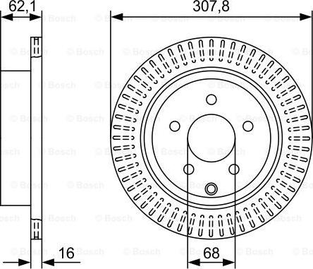 BOSCH 0 986 479 W11 - Тормозной диск avtokuzovplus.com.ua